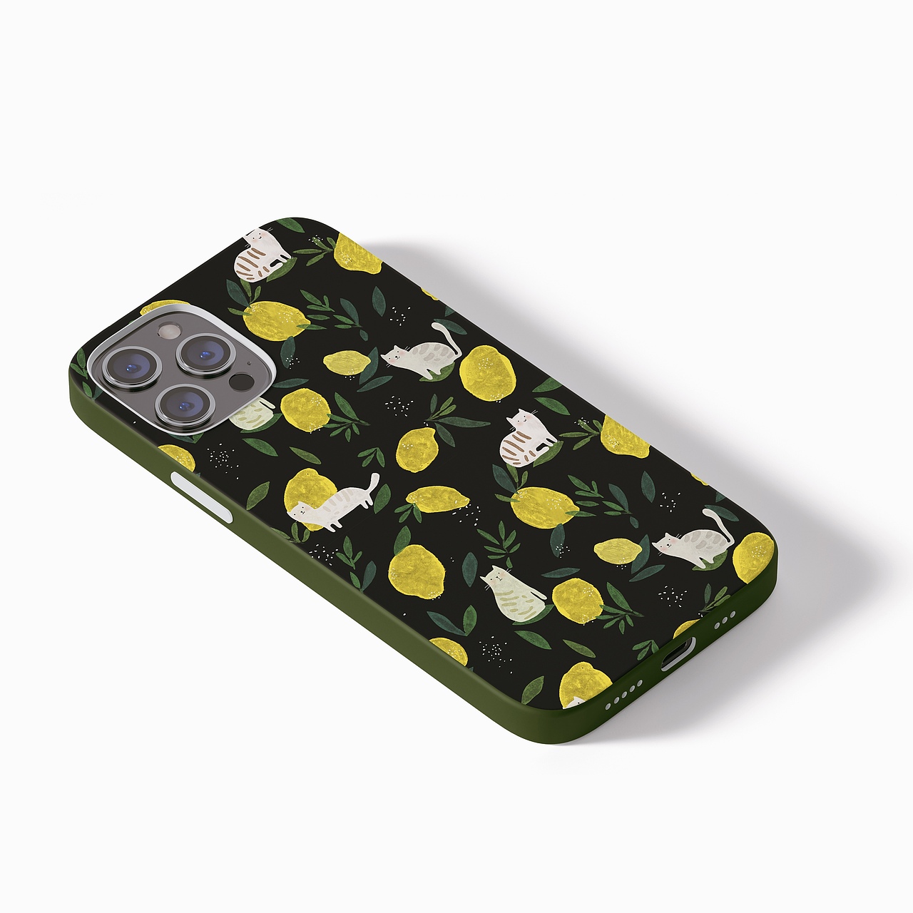 猫咪+柠檬（morning）四方连续印花图案设计（图ZMzM0ODMwNjQw） - 商业插画 - 站酷设计师HappyHayley原创素材 - 站酷ZCOOL