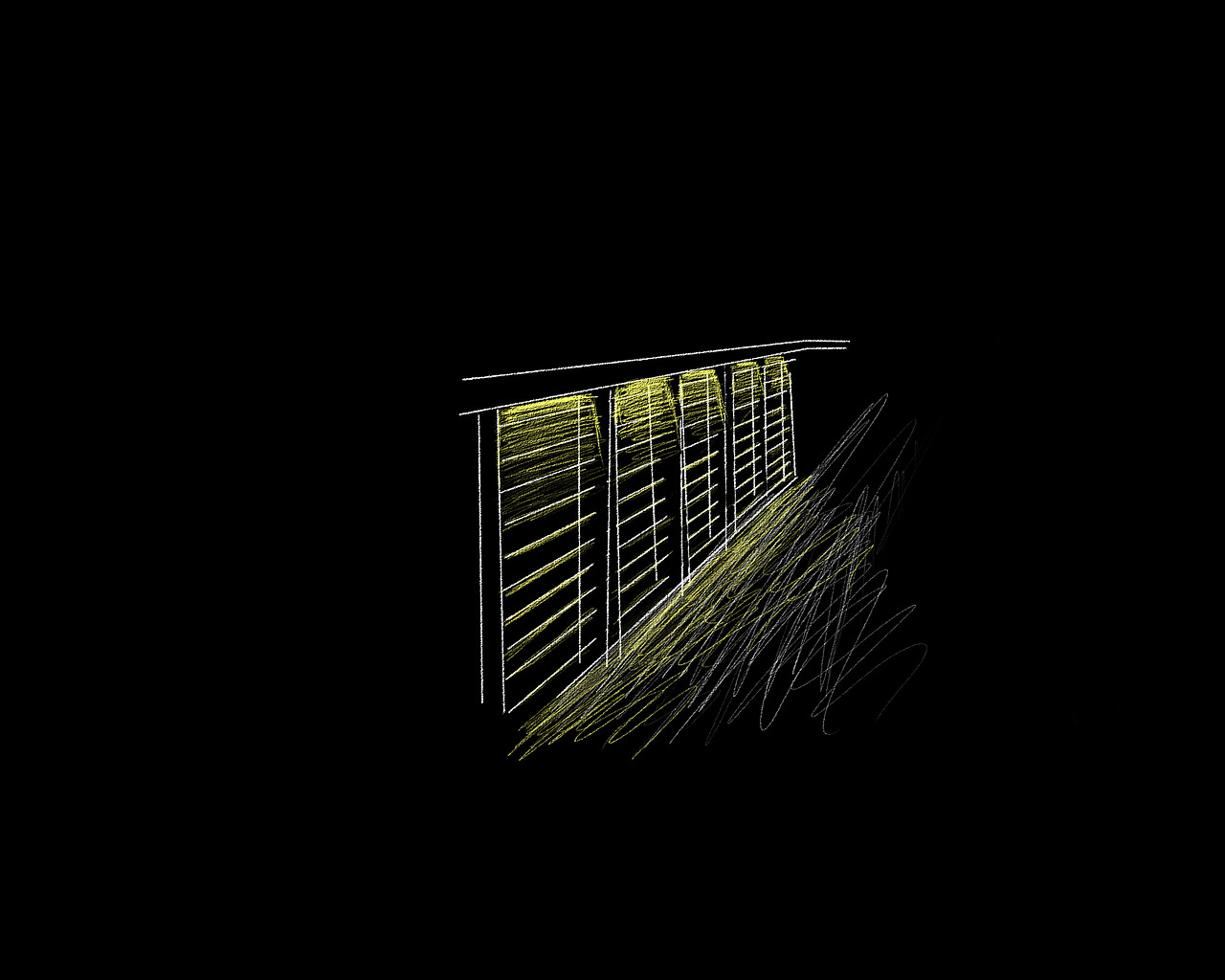 手绘灯光示意——栏杆照明