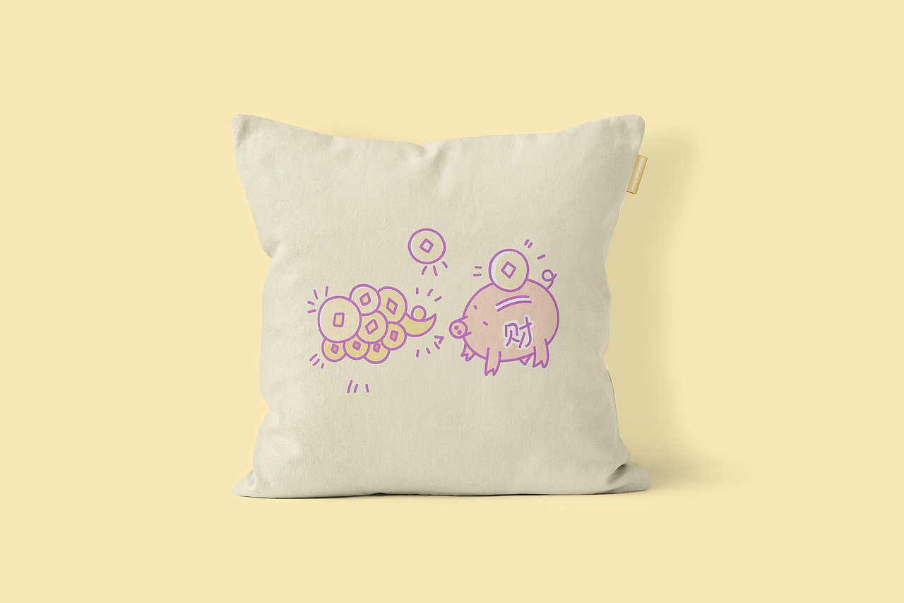 猪年祝福插画——猪事顺利（图ZMTQzMzIxMTYw） - 创作习作 - 站酷设计师溜溜鸭原创素材 - 站酷ZCOOL