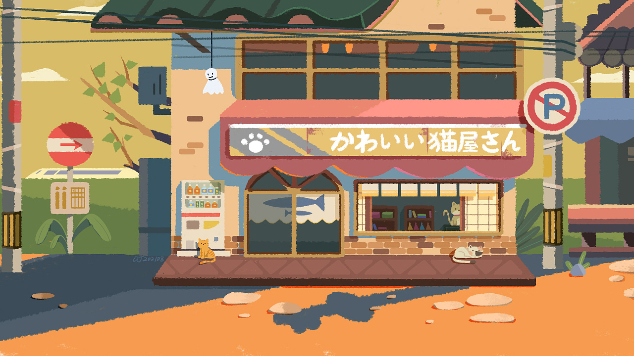 猫屋——明信片设计|插画|艺术插画|孑然换霜雪 - 原创作品 - 站酷