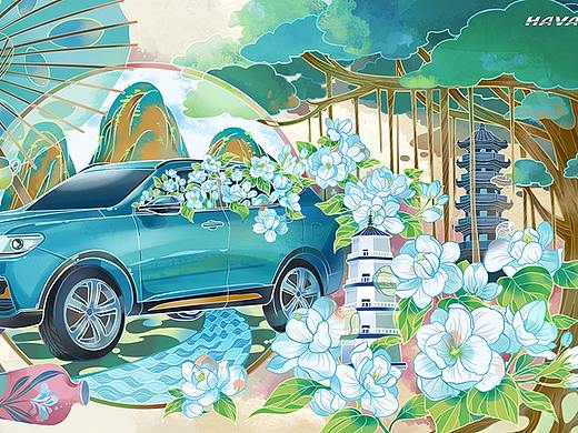 潮卷福州———哈弗H6创意海报设计