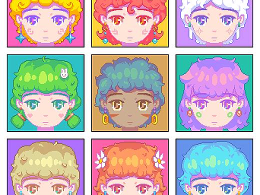 【纸船】像素画——100像素方形画布练习作品9幅