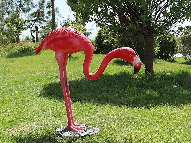 玻璃钢仿真仙鹤 丹顶鹤公园景区草坪摆放