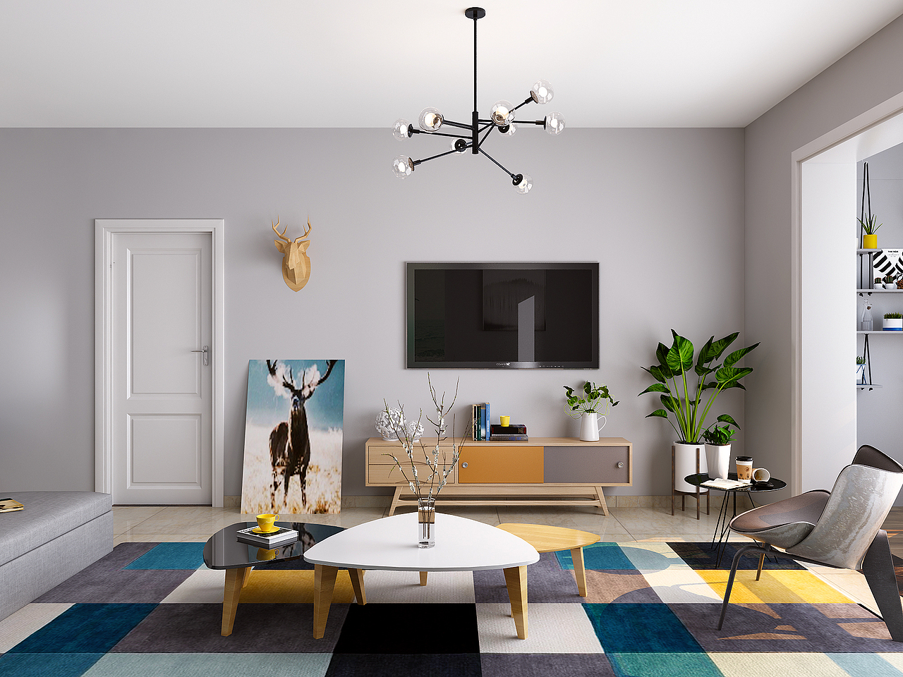 昆明湖北欧效果图（图ZOTIxODEwMDg=） - 家装设计 - 站酷设计师沐沐丶小染原创素材 - 站酷ZCOOL