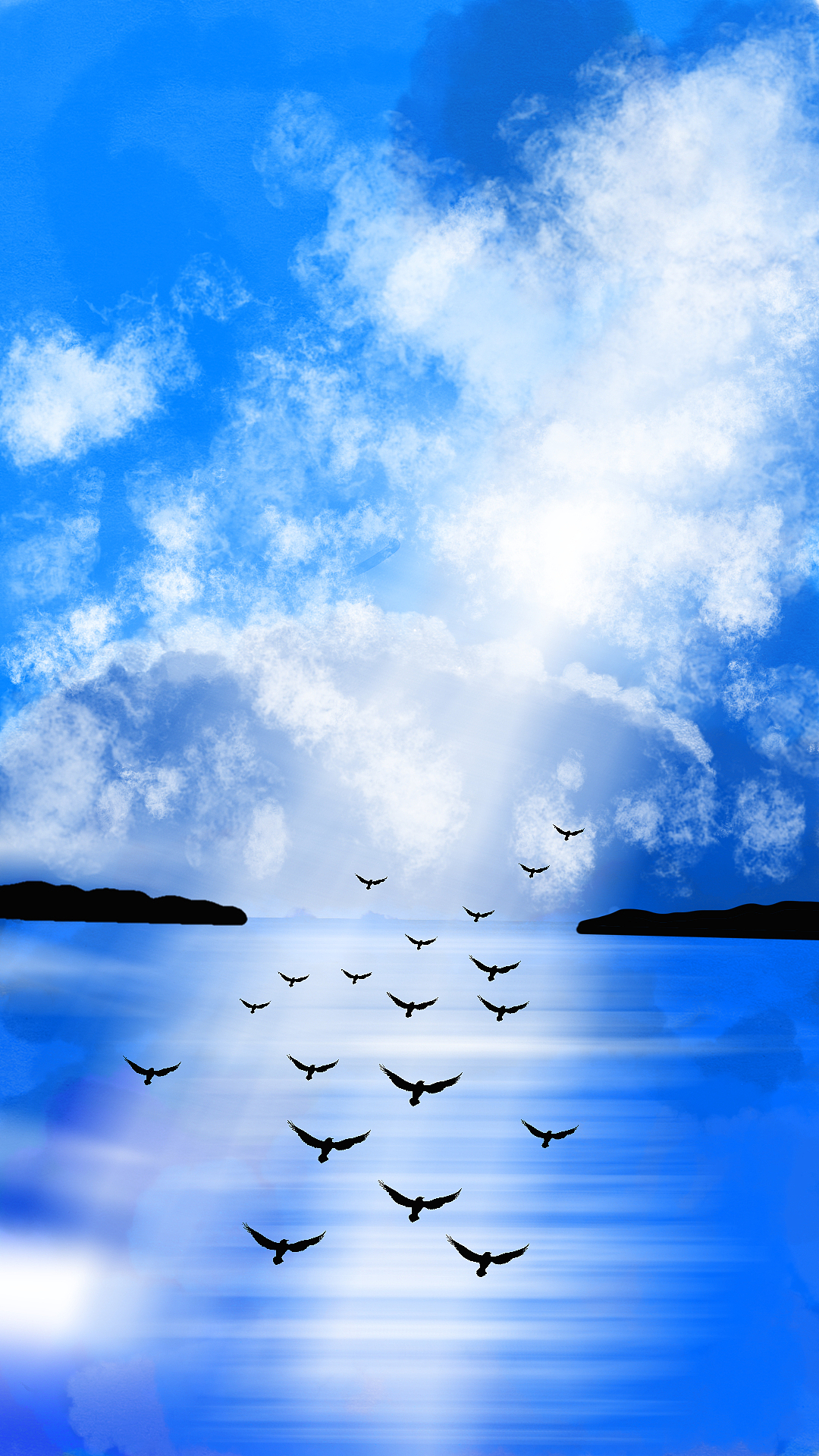 真的就是蔚蓝的天空和大海（图ZMzc3NTQyMjQw） - 绘画 - 站酷设计师沈沫然原创素材 - 站酷ZCOOL