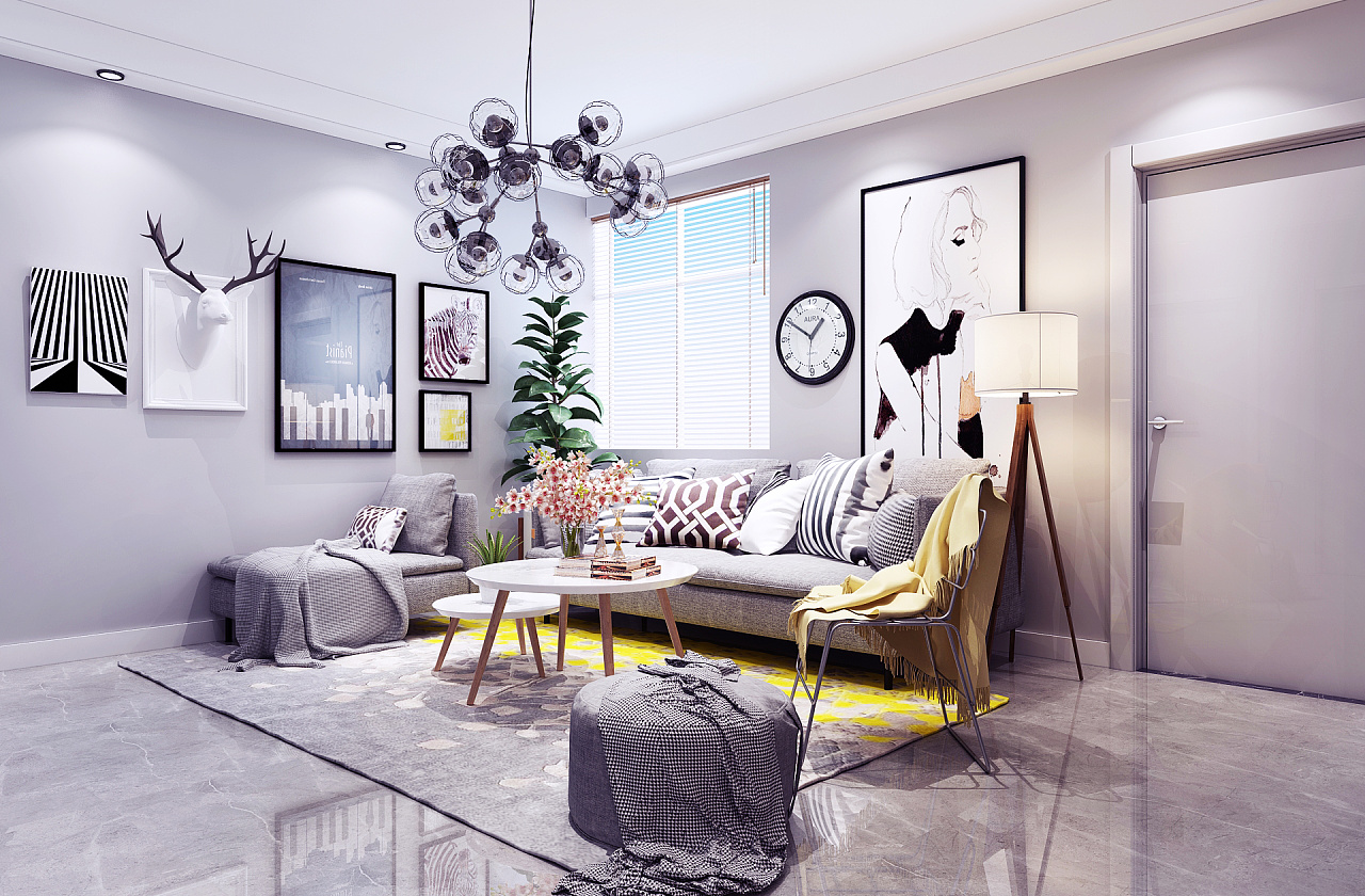 单身公寓住宅软装案例|空间|室内设计|靖煜怒那 - 原创作品 - 站酷