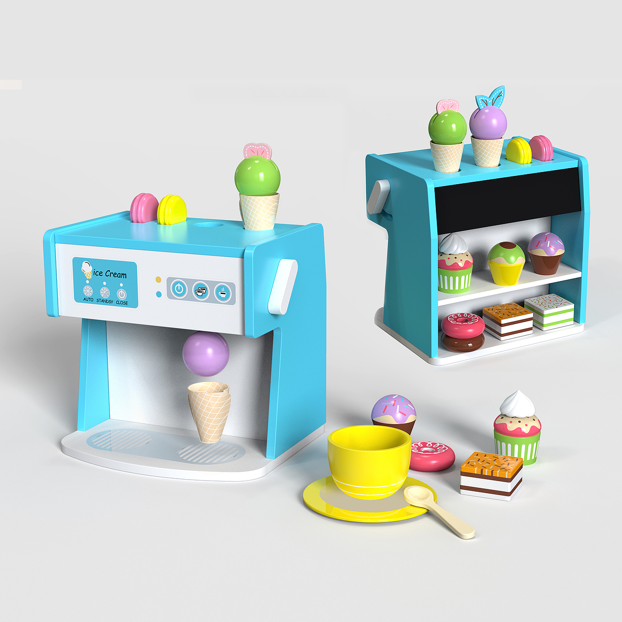 2019/冰淇淋机/木制玩具（图ZMTgyNzg2OTUy） - 玩具 - 站酷设计师吴设计的灵感匣子原创素材 - 站酷ZCOOL