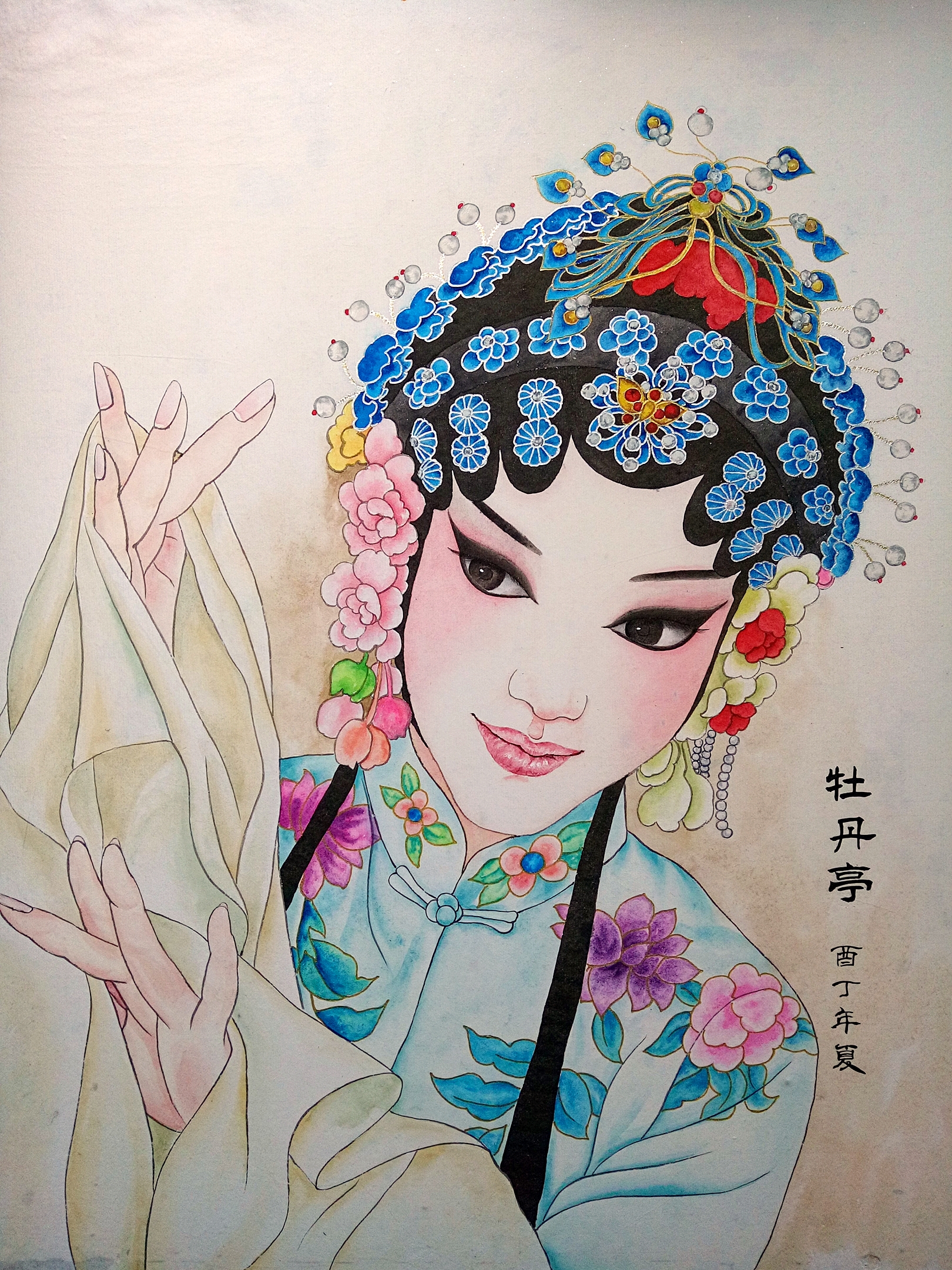 京剧人物绘画半脸图片