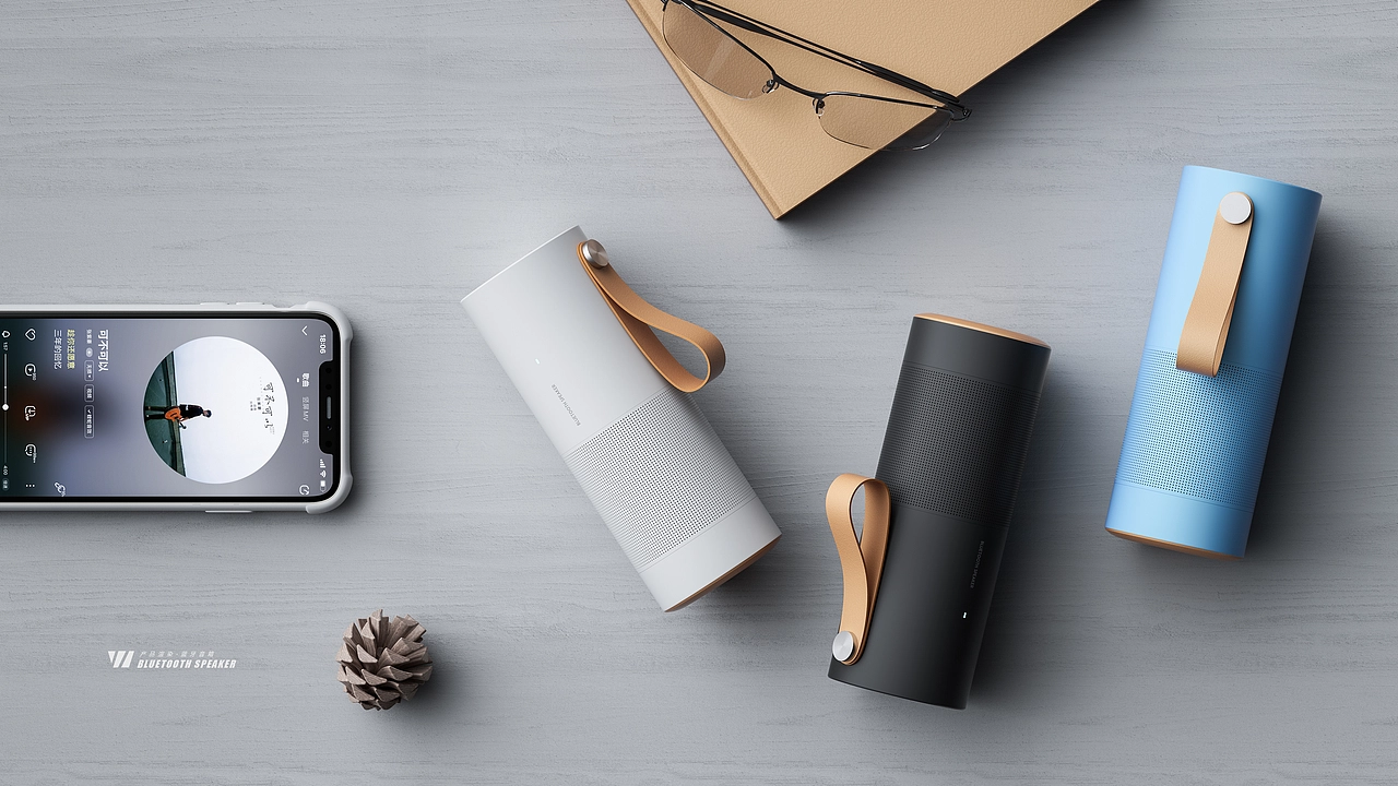 产品渲染-蓝牙音箱