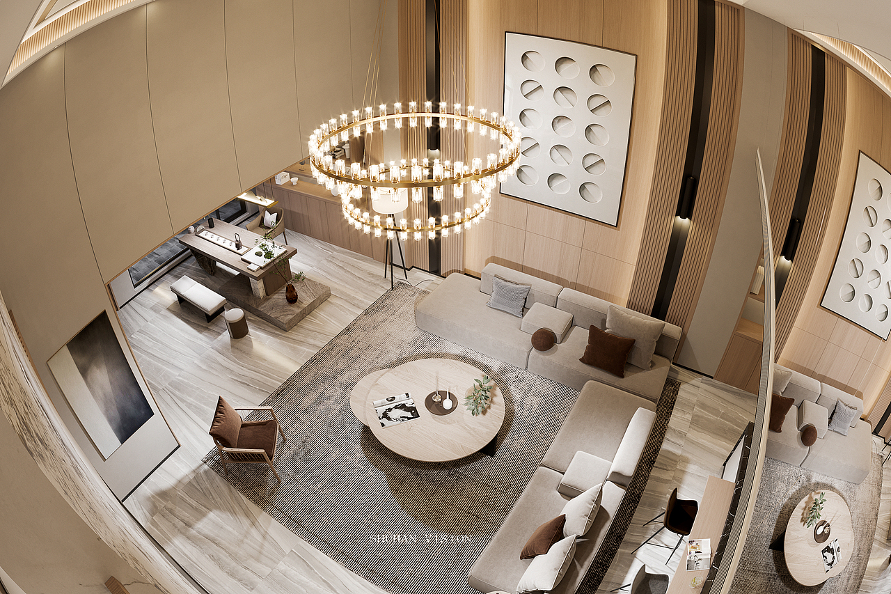 樾澜庭 | 现代风格别墅（图ZMjYwNDg2NDcy） - 家装设计 - 站酷设计师一只兔子_原创素材 - 站酷ZCOOL