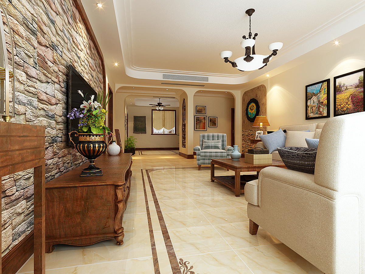 【维多利亚】-200㎡四室两厅-休闲美式-金舍装饰（图ZNjYzMDM3NjQ=） - 家装设计 - 站酷设计师金舍壹壹原创素材 - 站酷ZCOOL