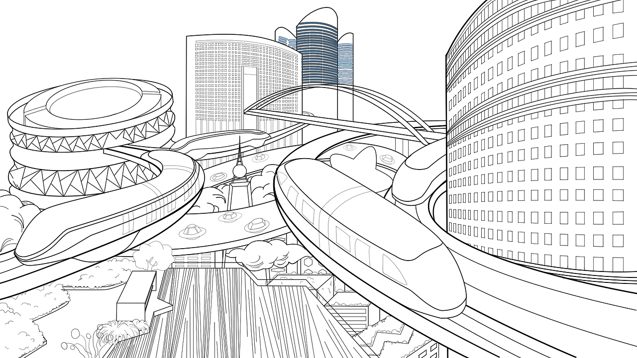 比亚迪——“筑梦云端，城就未来”插画参赛稿（图ZMTQ5OTkzNTI0） - 创作习作 - 站酷设计师柳织夏原创素材 - 站酷ZCOOL