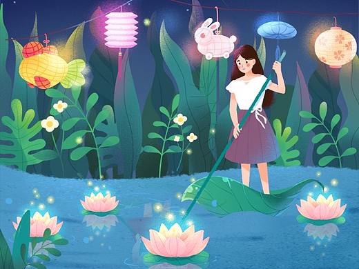 迟到的元宵节（个人主页-ZMjY3OTc5MDg=） - 商业插画 - 站酷设计师星屿Lumi原创素材 - 站酷ZCOOL
