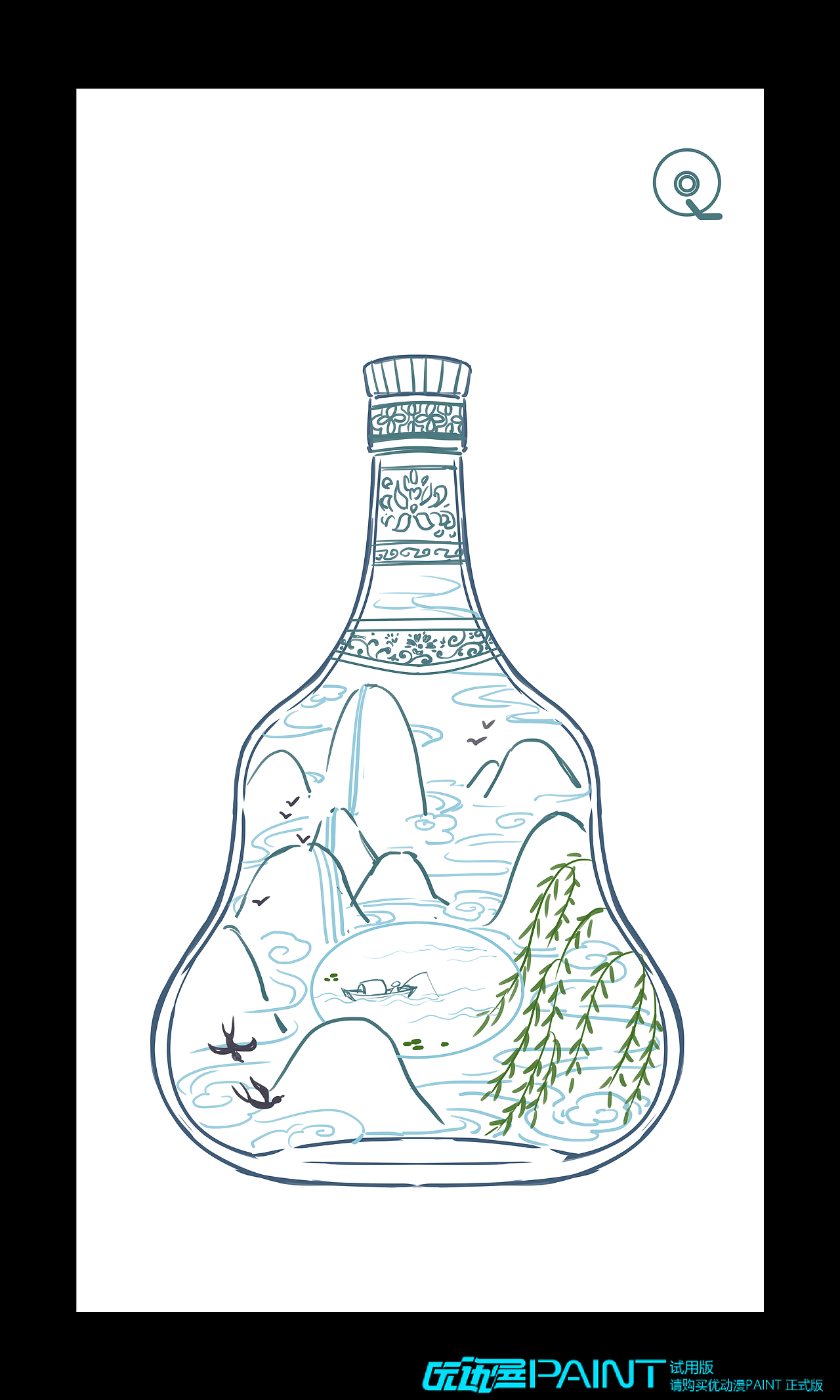 一張酒品牌的春分h5插畫（圖ZMjAyMDc3OTYw） - 商業(yè)插畫 - 站酷設計師Molimogu原創(chuàng)素材 - 站酷ZCOOL