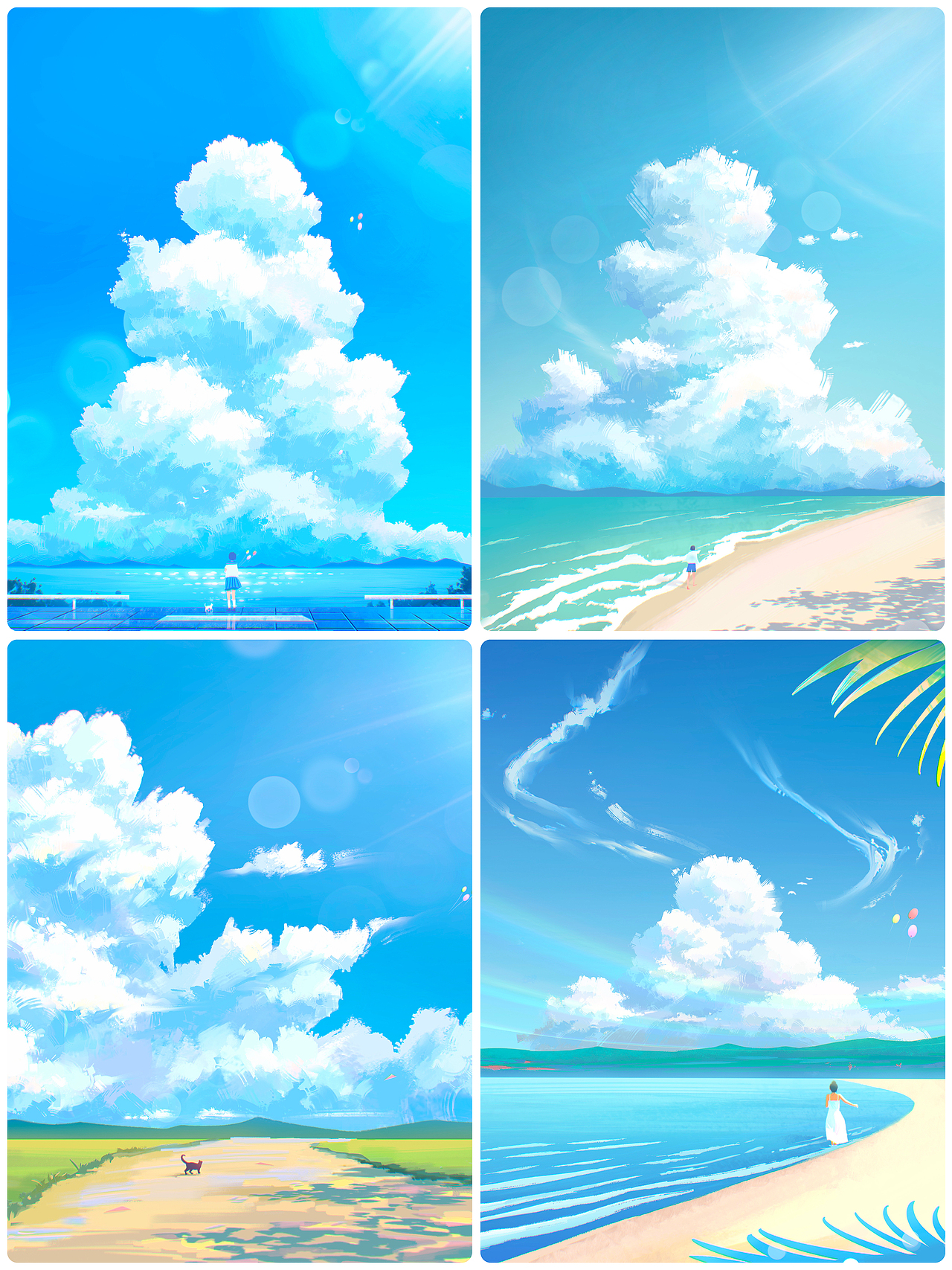 2022插画存档|那些比较小众画风的云朵