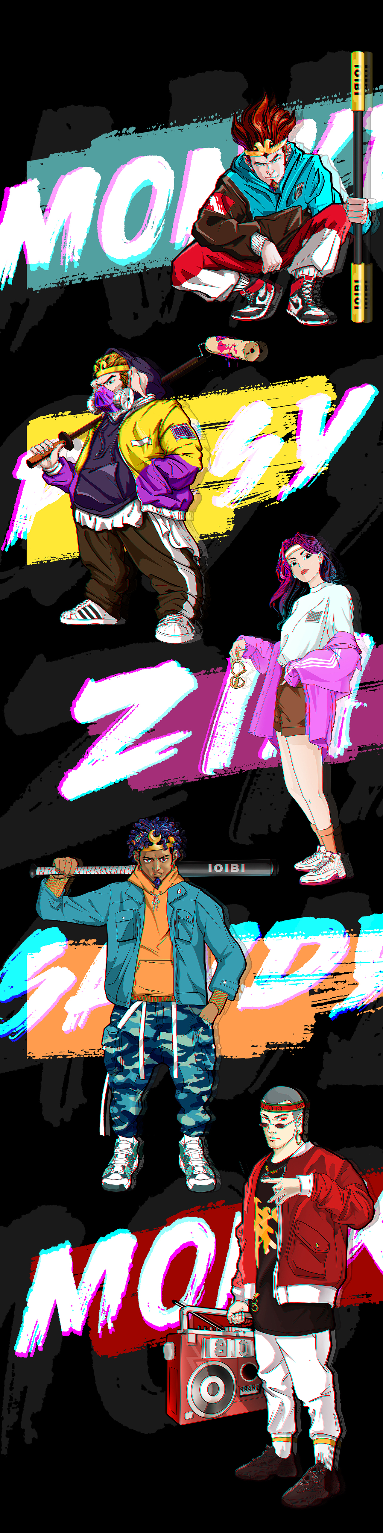 妖灵妖 ✖ 潮（图ZMTY0NzE1MDY4） - 商业插画 - 站酷设计师zove作为原创素材 - 站酷ZCOOL