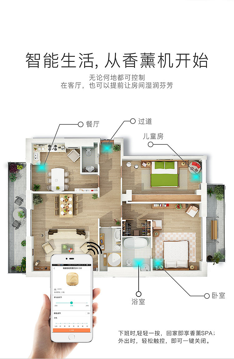 智能加湿器香薰机天猫精灵语音控制 品牌:小猪会飞