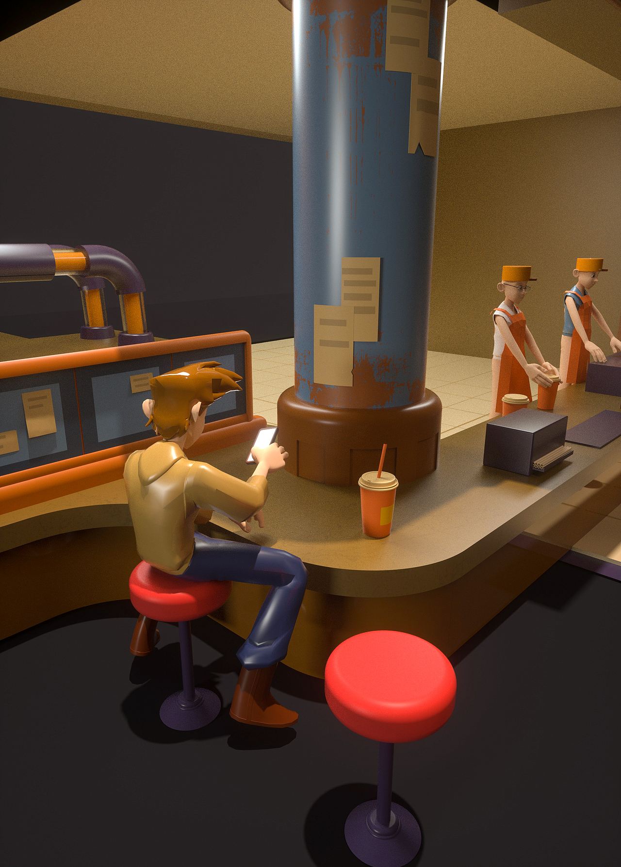 C4D_橙色快线（图ZMTUwMjM4NDgw） - 场景 - 站酷设计师MARK22原创素材 - 站酷ZCOOL