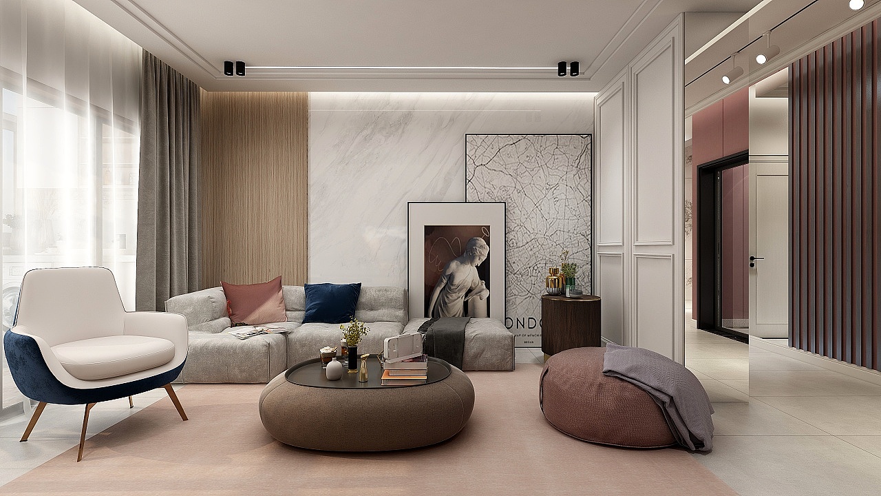 正弘瓴240平现代风格装修效果图·当生活归于宁静