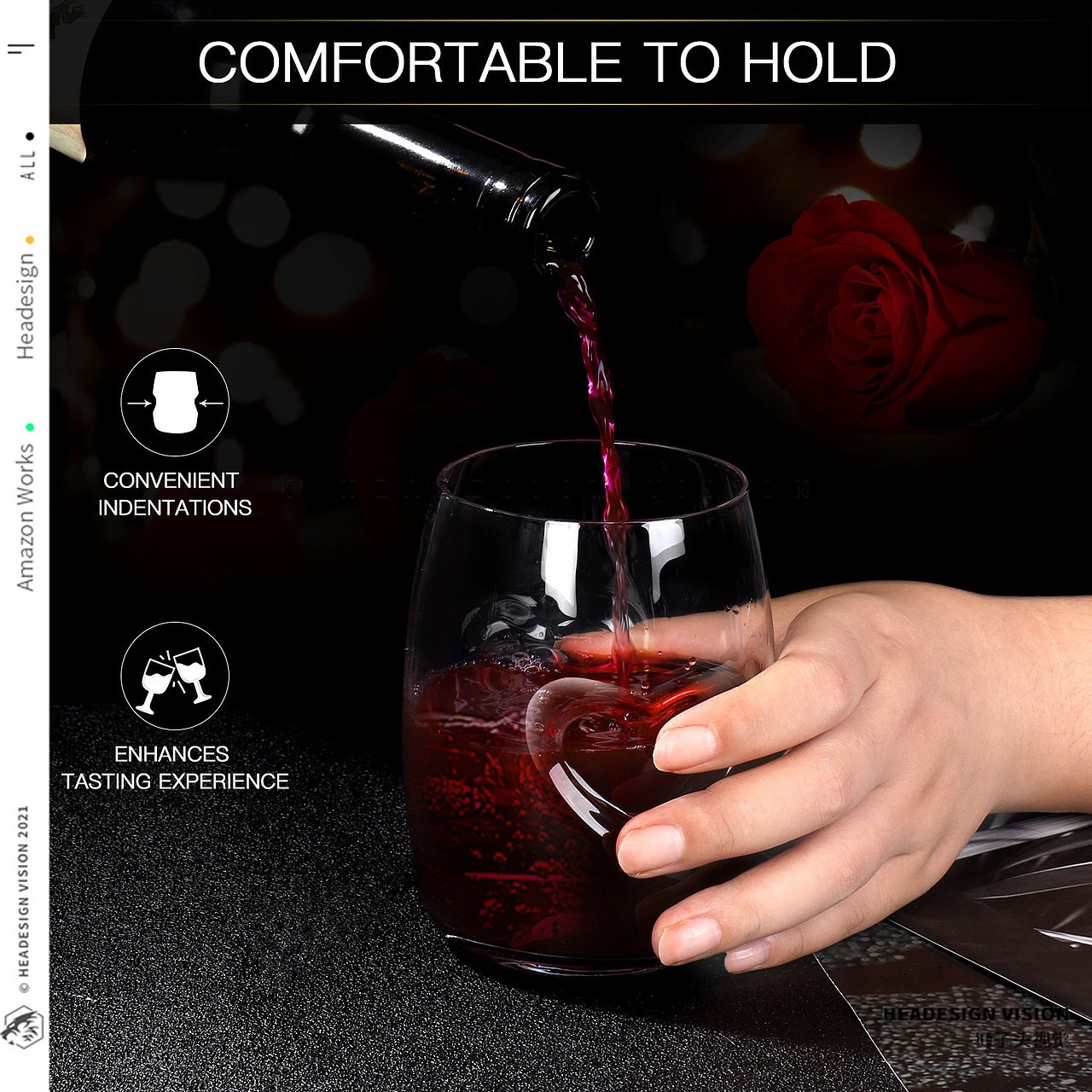 玻璃杯产品拍摄_主图设计_A+页面设计-狮子头视觉