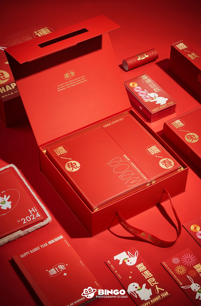 静物创意摄影|新年礼盒套装|兔年红包