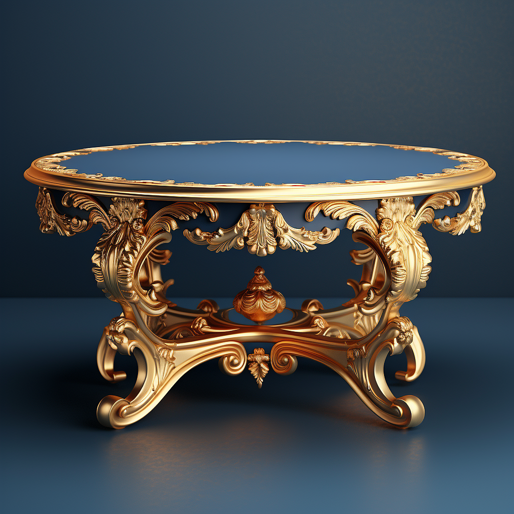 ai 生成,一个镀金技术的桌子