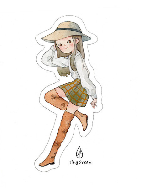 小复古（图ZMTMwMDU1NTM2） - 新锐潮流插画 - 站酷设计师豆丁洋原创素材 - 站酷ZCOOL