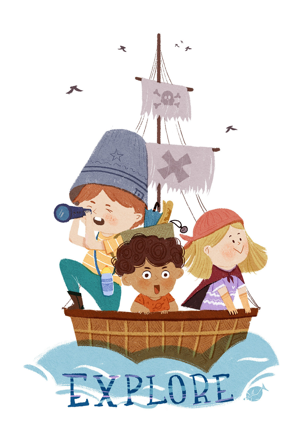 儿童插画#我们一起探险吧#|插画|儿童插画|怎么做自己 - 原创作品 - 站酷 (ZCOOL)