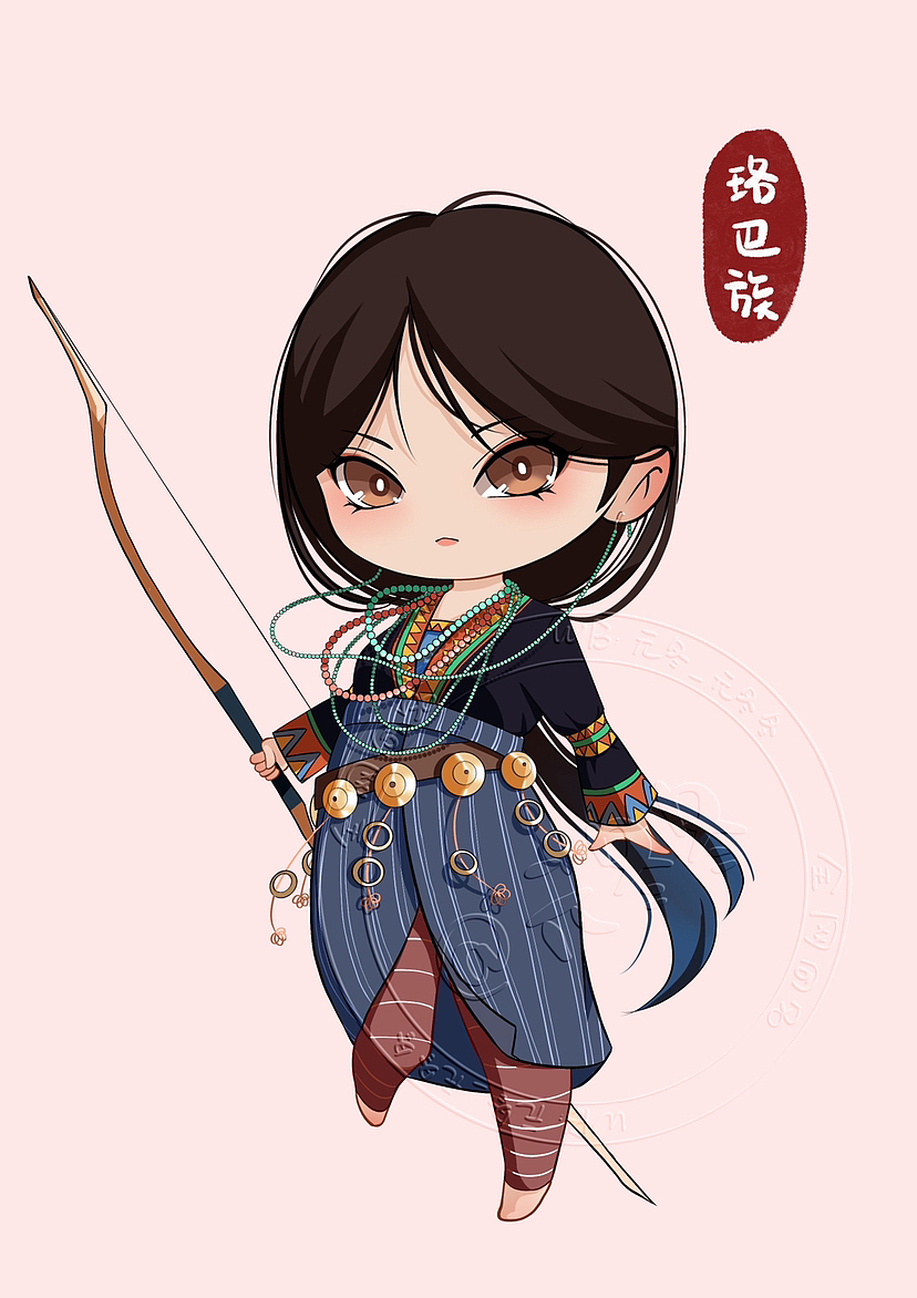 q版少数民族人物设计