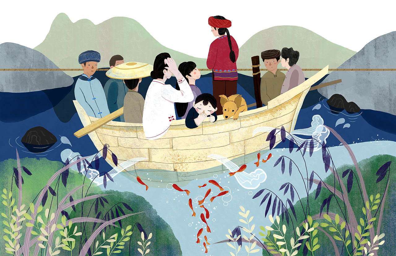 土家往事（图ZMjY4NTE5MTY0） - 儿童插画 - 站酷设计师插画师小洁Alicia原创素材 - 站酷ZCOOL