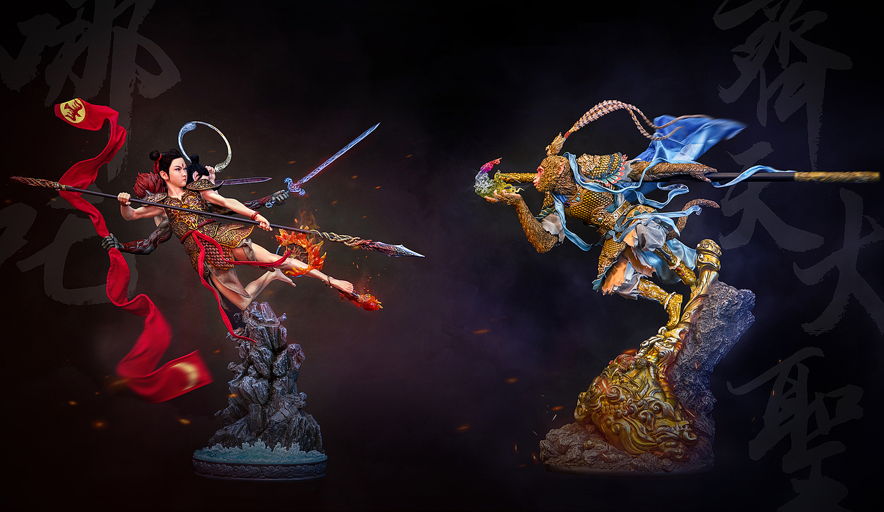 【开天工作室神话系列第二款·齐天大圣雕像】（图ZMTM3NjExODI0） - 雕塑 - 站酷设计师开天工作室原创素材 - 站酷ZCOOL