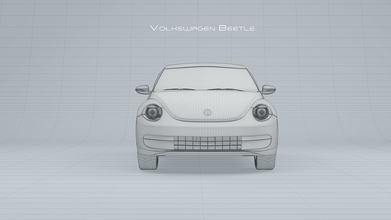 C4D甲壳虫汽车三维模型练习