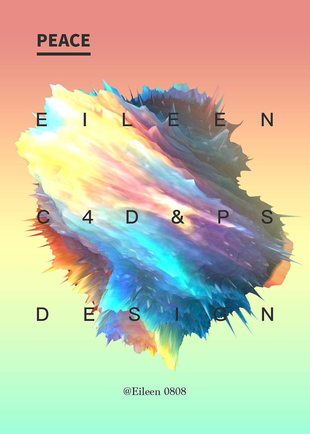 c4d&ps 酷炫的海报