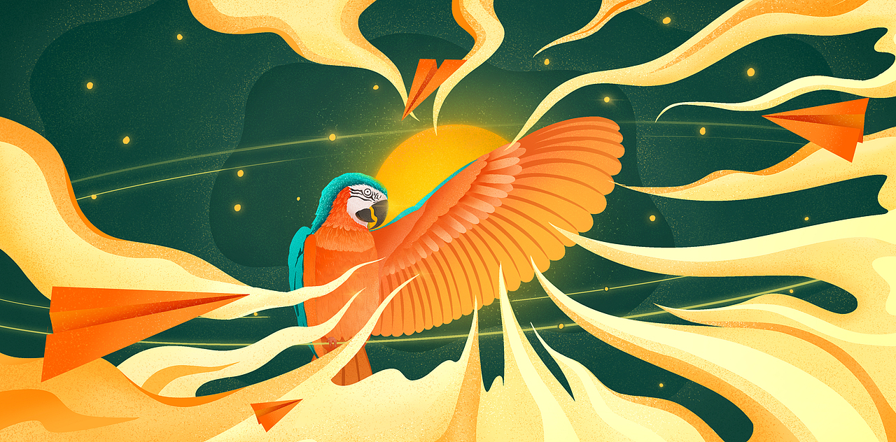 鹦舞星河（图ZMjY2MzYxMDIw） - 海报 - 站酷设计师汤姥姥原创素材 - 站酷ZCOOL