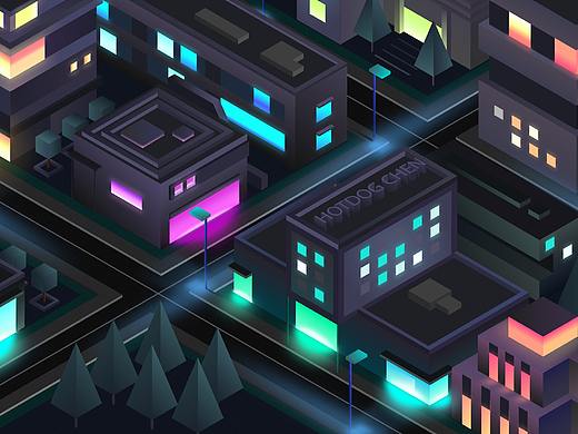 2.5D 夜景城市 | 临摹 & 临摹要点分享