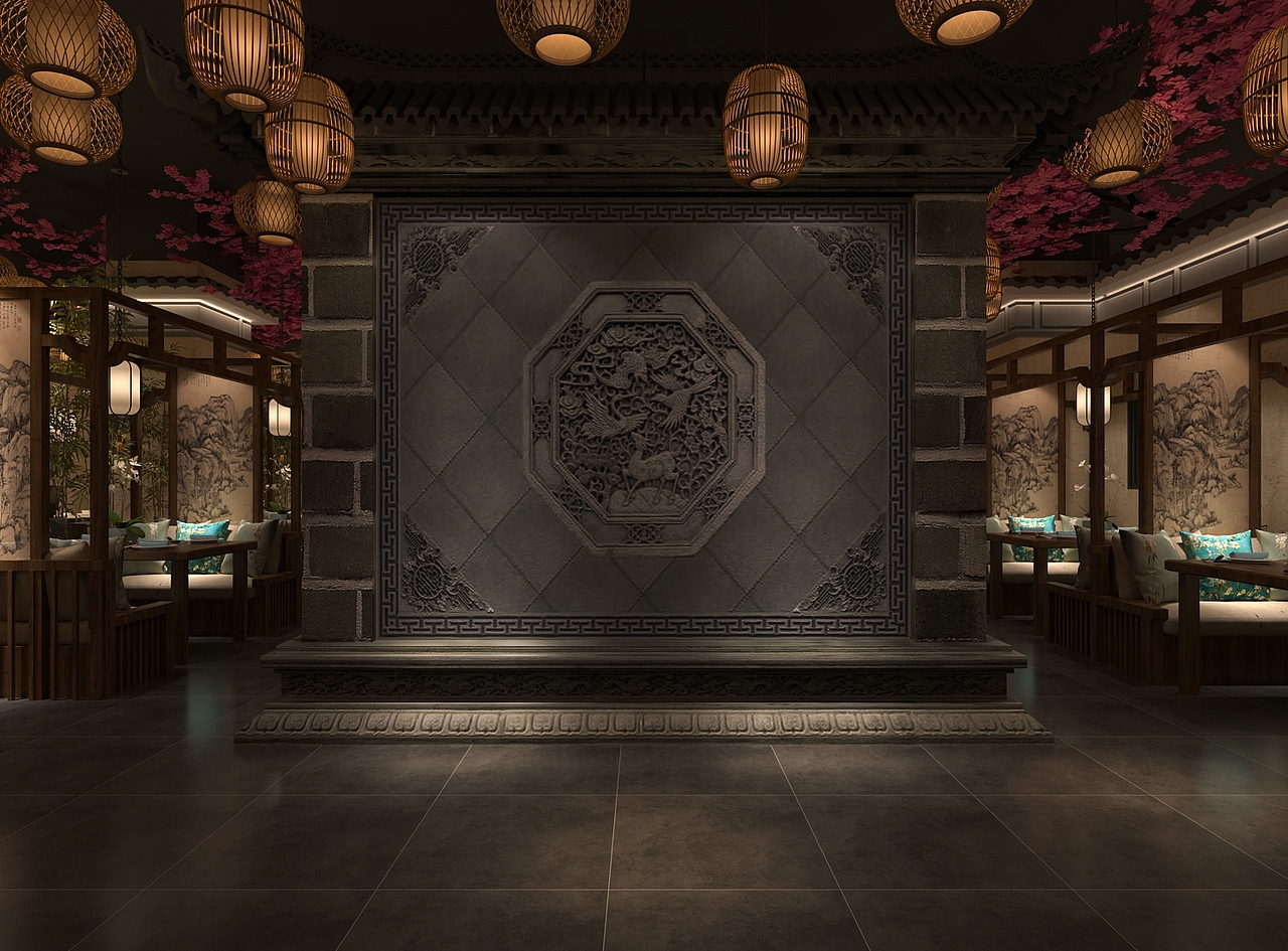 中式风格餐厅饭店的设计 陈超（图ZMTg4NDgzODY0） - 家装设计 - 站酷设计师陈超设计原创素材 - 站酷ZCOOL