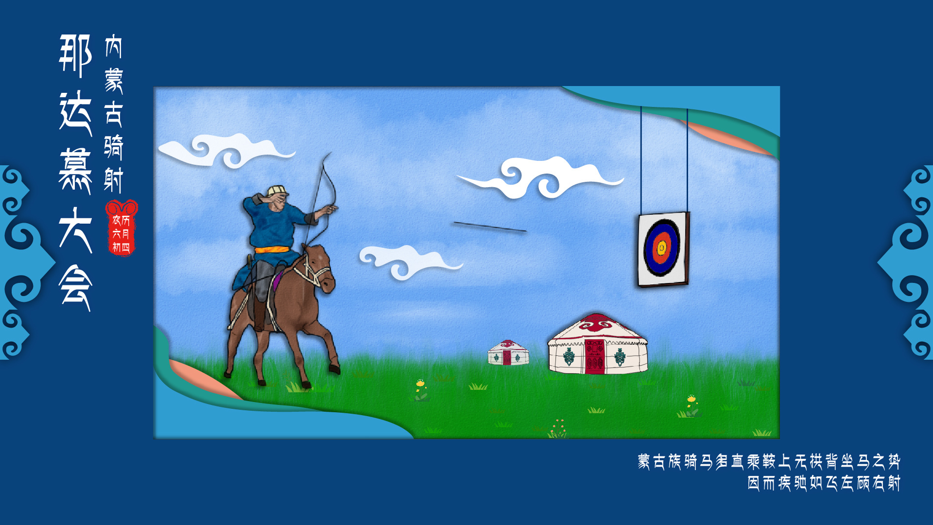 《蒙印薪火相传》那达慕系列动态海报