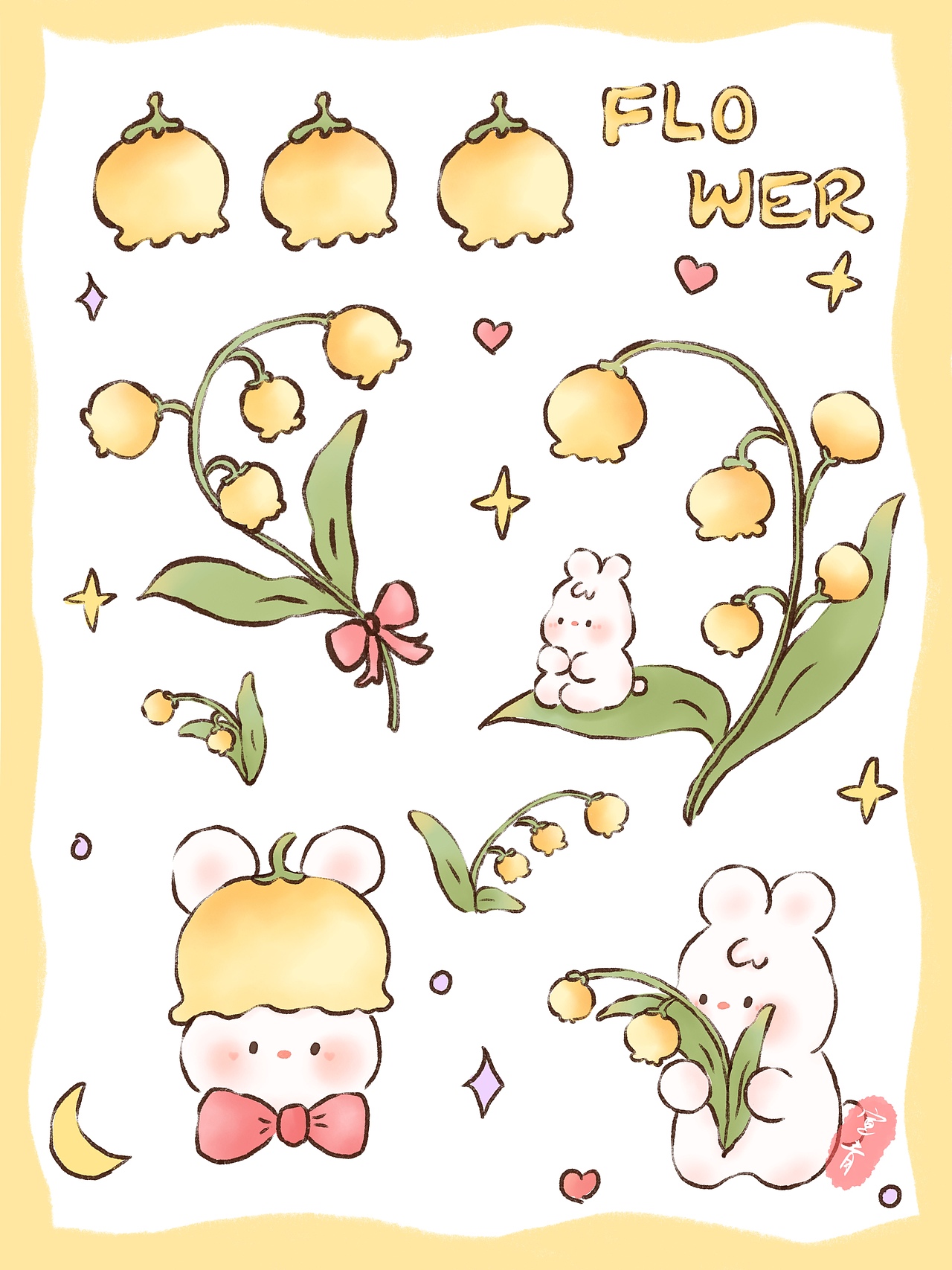 治愈兔兔插画（图ZMzQwNTQyMTA0） - 商业插画 - 站酷设计师宣青原创素材 - 站酷ZCOOL