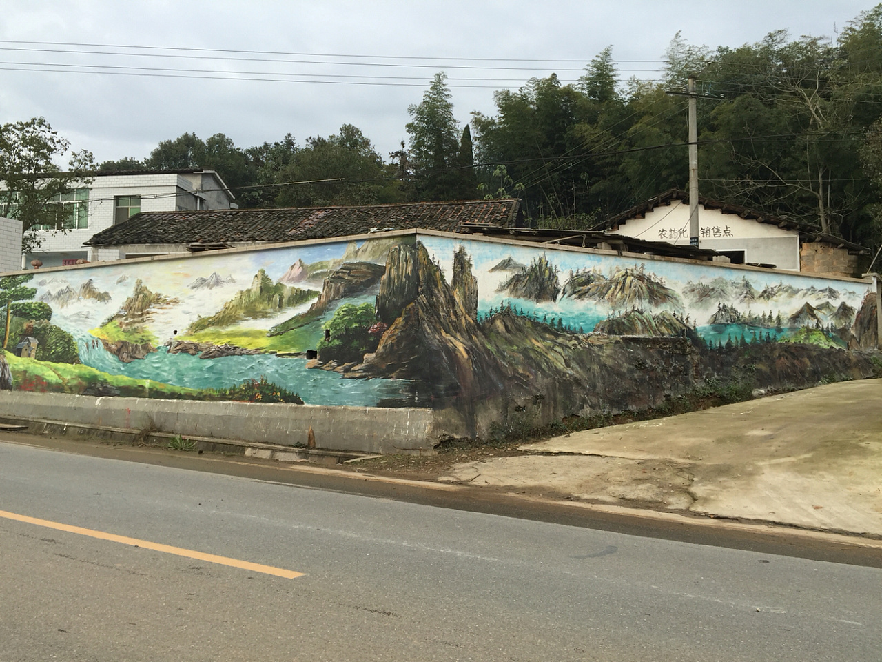 政府文化墙,美丽乡村建设,墙体彩绘,3d墙绘