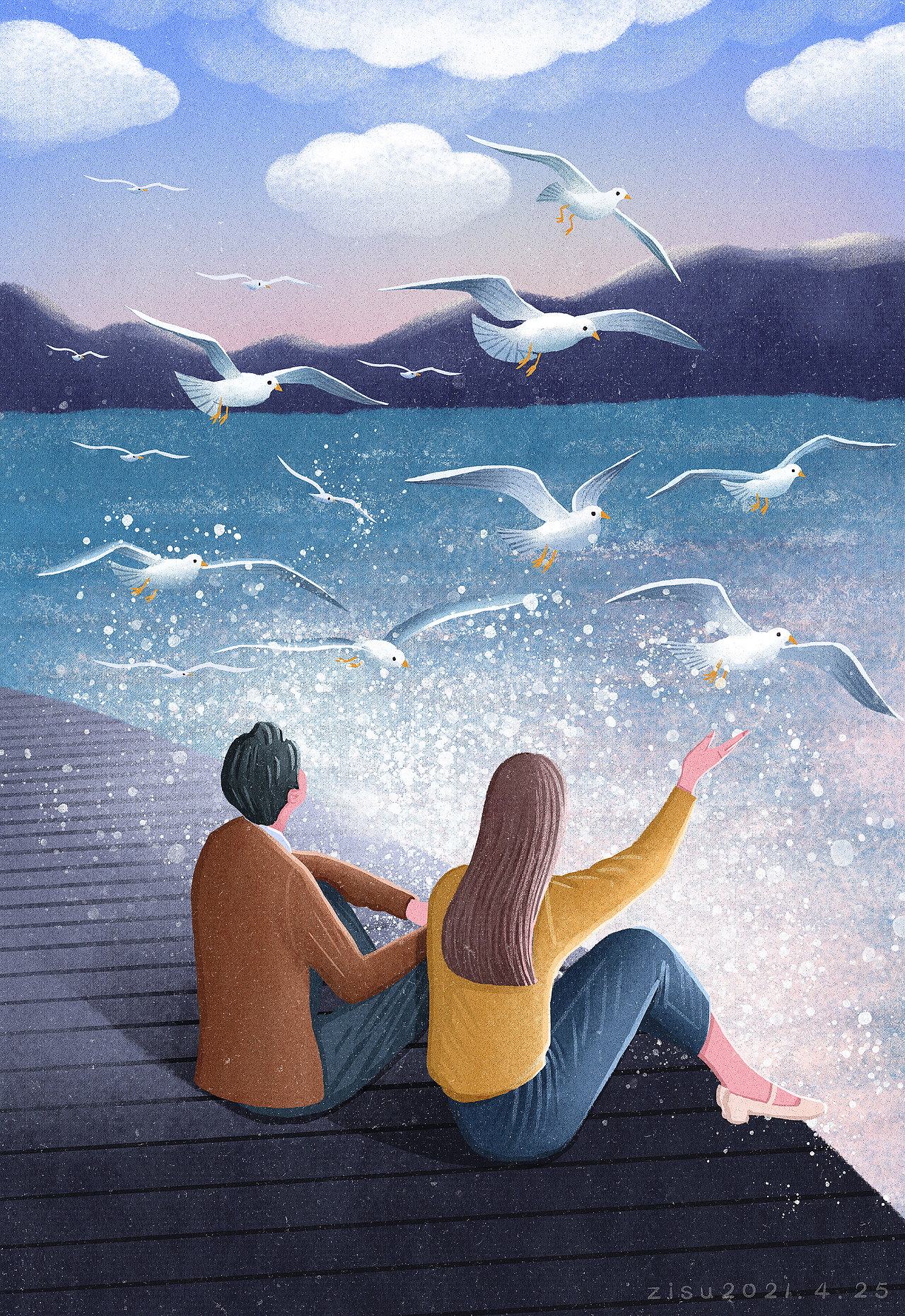 和你一起去看大海（圖ZMjU0NjUwMjQ4） - 創(chuàng)作習作 - 站酷設計師紫蘇15原創(chuàng)素材 - 站酷ZCOOL