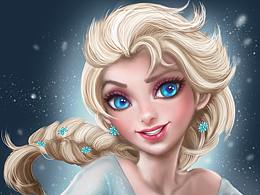 冰雪奇緣ELSA臨摹練習(xí)