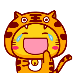 哈咪猫x小老虎插画表情