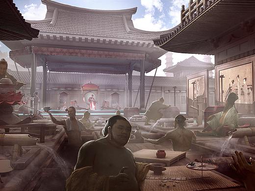 中世纪奇幻 东方历史 场景概念