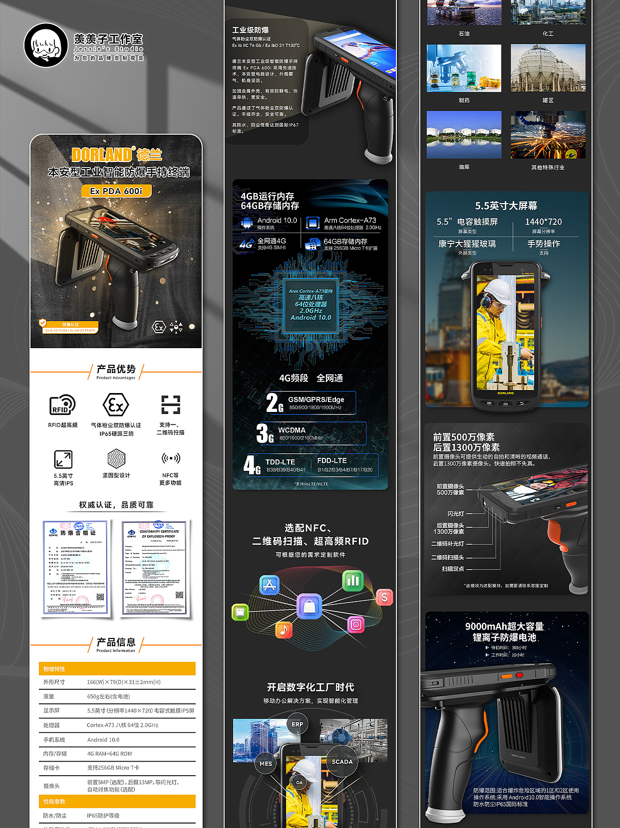 【详情页设计】工业产品-防爆手持终端 Ex PDA600i