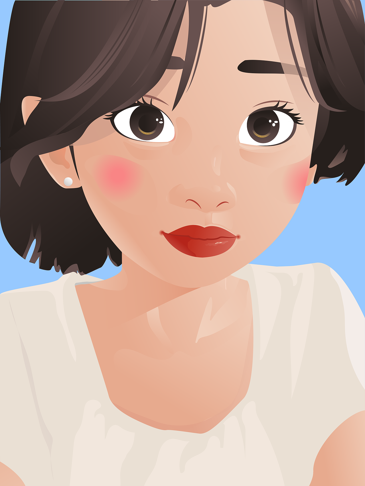 萌新尝试Adobe illustrator画画。