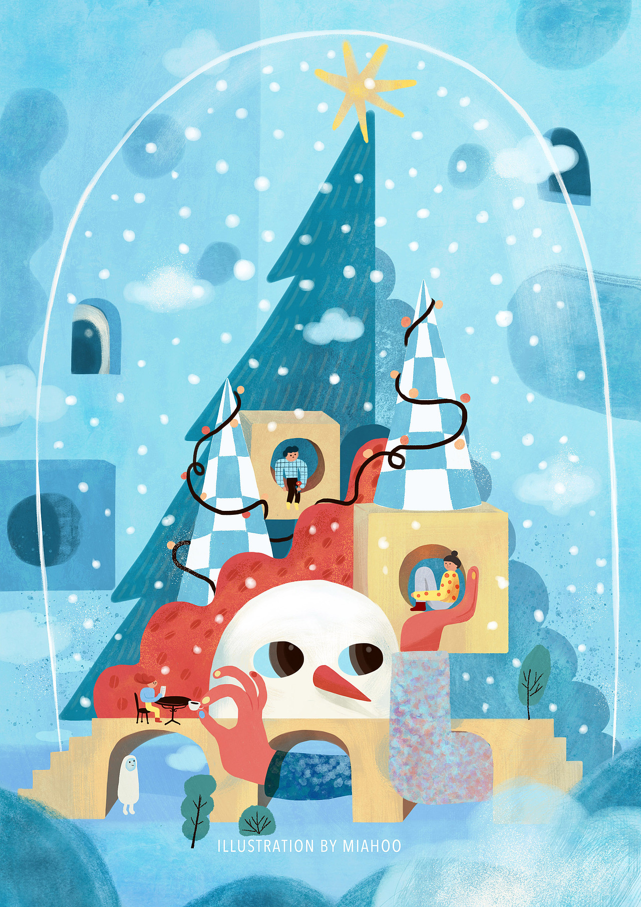 《圣诞节的祝福》（图ZMjM3MTU3NDgw） - 商业插画 - 站酷设计师Miahoo麦片原创素材 - 站酷ZCOOL