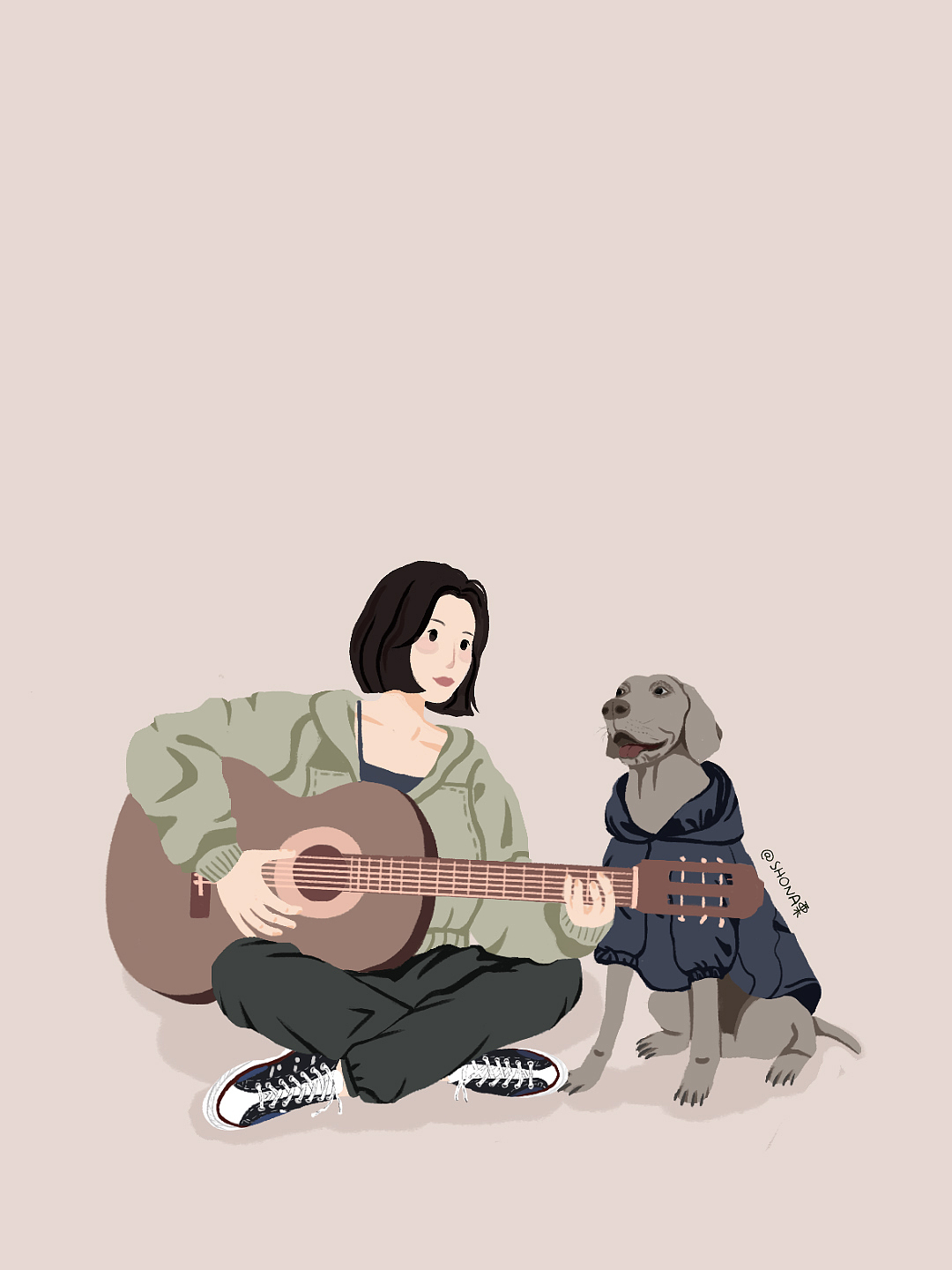 人物插画 | 美好生活（图ZMjQ5ODMyNTQw） - 创作习作 - 站酷设计师Shona栗原创素材 - 站酷ZCOOL