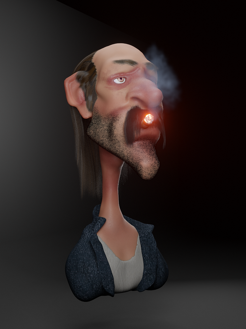 blender练习 雪茄老头（图ZMTg3NDE4MjYw） - 人物/生物 - 站酷设计师五天晴原创素材 - 站酷ZCOOL