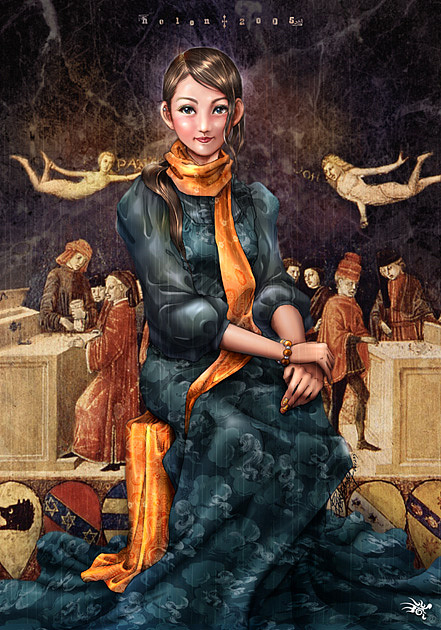 女人系列画像-彩色版（图ZNDcwMDQw） - 创作习作 - 站酷设计师神之手DANKY原创素材 - 站酷ZCOOL