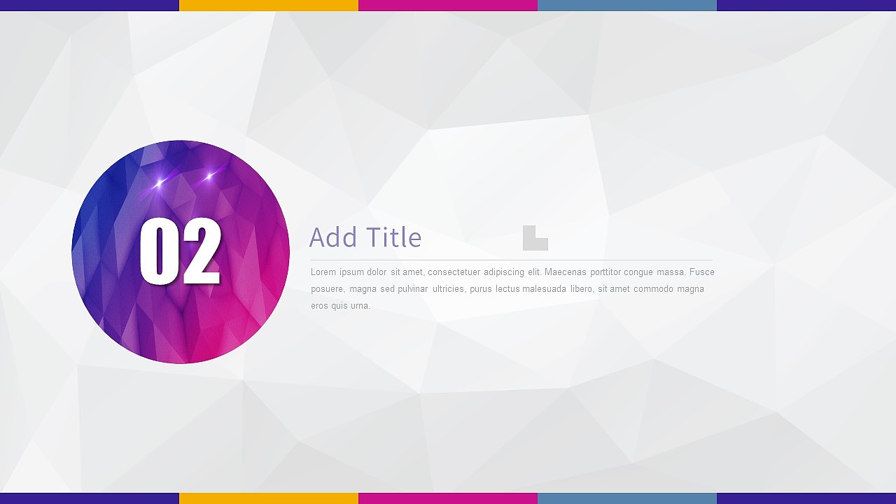 扁平四色晶格化商务PPT模版